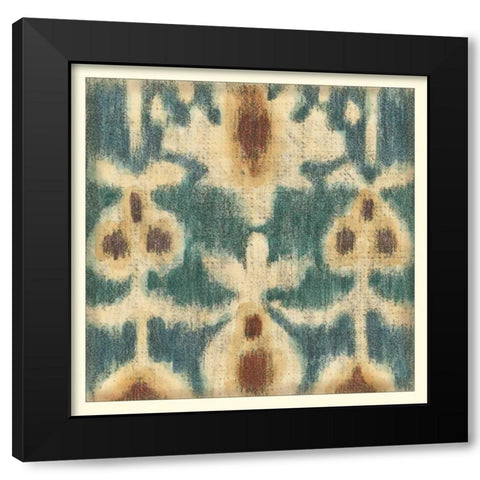 Ikat Motif III Black Modern Wood Framed Art Print with Double Matting by Zarris, Chariklia