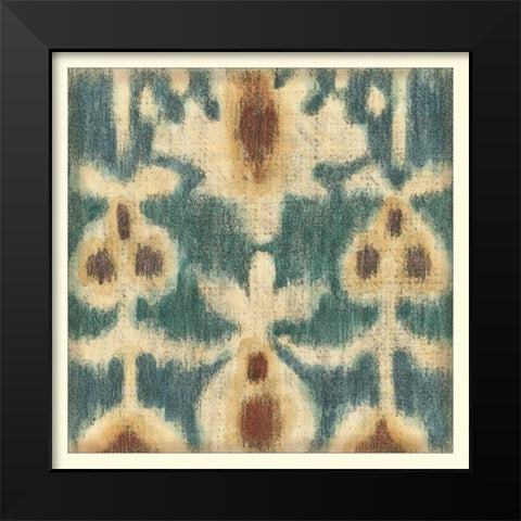 Ikat Motif III Black Modern Wood Framed Art Print by Zarris, Chariklia