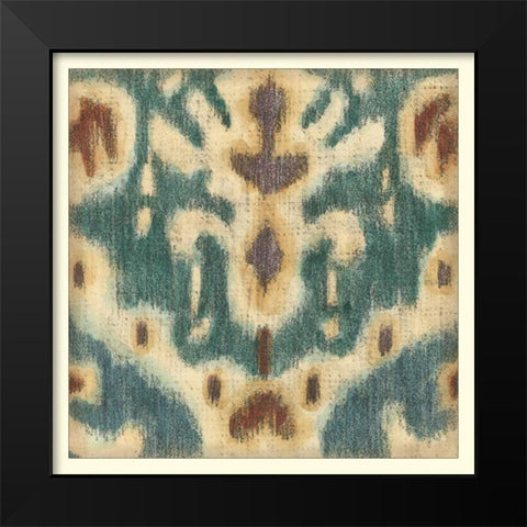 Ikat Motif IV Black Modern Wood Framed Art Print by Zarris, Chariklia