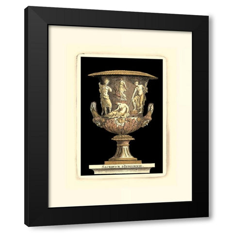 Renaissance Vase I Black Modern Wood Framed Art Print with Double Matting by Vision Studio