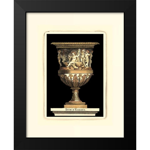Renaissance Vase II Black Modern Wood Framed Art Print by Vision Studio