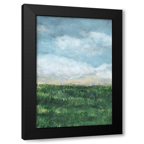 Verdant Fields I Black Modern Wood Framed Art Print by Chandler, Sharon
