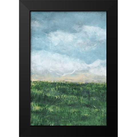 Verdant Fields I Black Modern Wood Framed Art Print by Chandler, Sharon