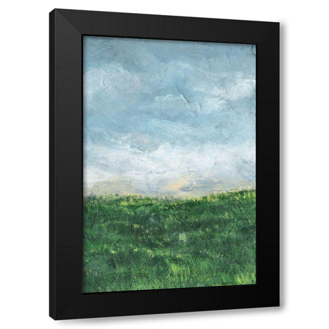Verdant Fields II Black Modern Wood Framed Art Print by Chandler, Sharon