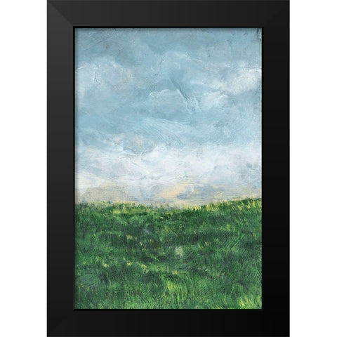 Verdant Fields II Black Modern Wood Framed Art Print by Chandler, Sharon