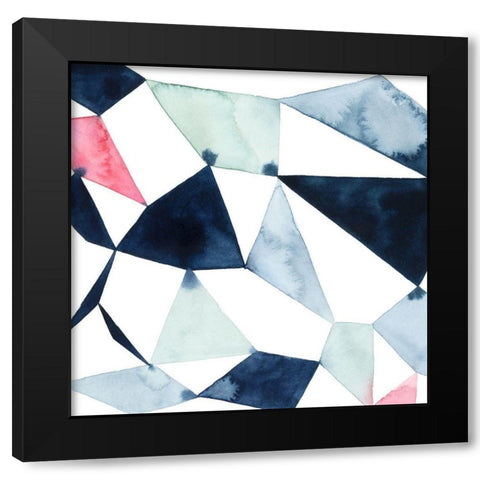 Geo Gems I Black Modern Wood Framed Art Print with Double Matting by Popp, Grace