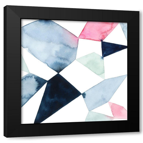 Geo Gems II Black Modern Wood Framed Art Print with Double Matting by Popp, Grace