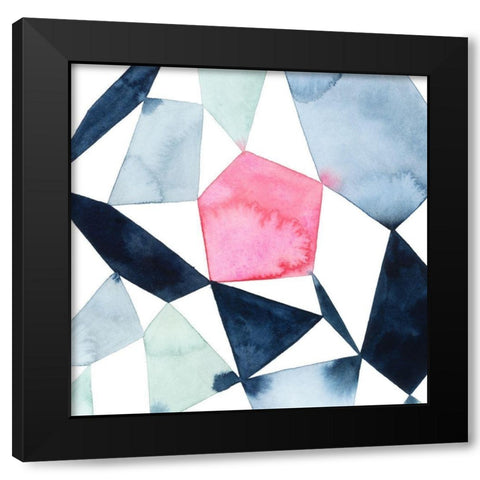 Geo Gems IV Black Modern Wood Framed Art Print with Double Matting by Popp, Grace