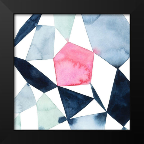 Geo Gems IV Black Modern Wood Framed Art Print by Popp, Grace
