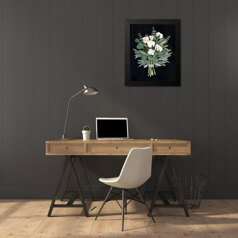 Cut Paper Bouquet I Black Modern Wood Framed Art Print by Borges, Victoria