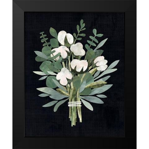 Cut Paper Bouquet II Black Modern Wood Framed Art Print by Borges, Victoria