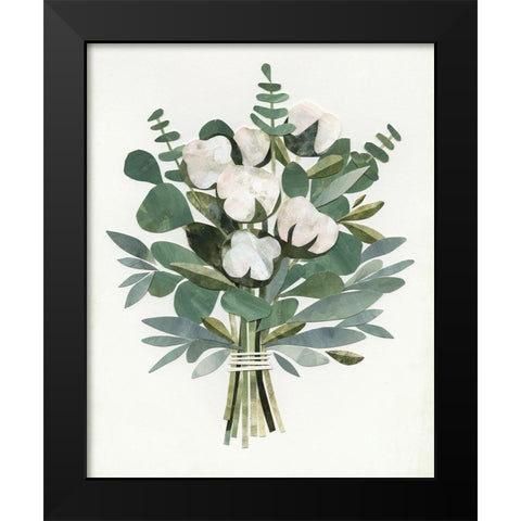 Cut Paper Bouquet III Black Modern Wood Framed Art Print by Borges, Victoria