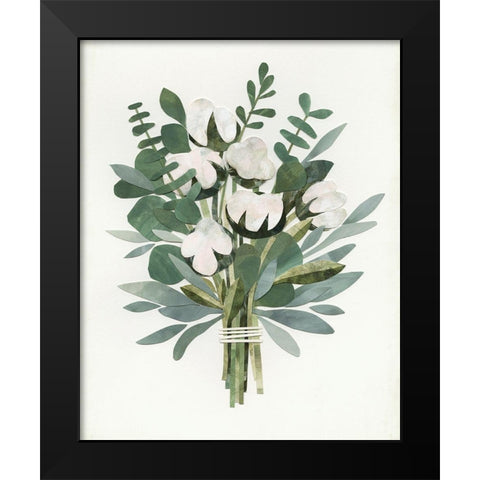 Cut Paper Bouquet IV Black Modern Wood Framed Art Print by Borges, Victoria