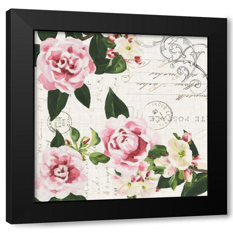 Ephemeral Roses I Black Modern Wood Framed Art Print by Miller, Dianne