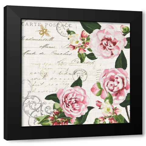 Ephemeral Roses II Black Modern Wood Framed Art Print by Miller, Dianne
