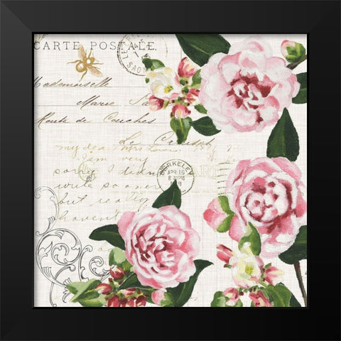 Ephemeral Roses II Black Modern Wood Framed Art Print by Miller, Dianne