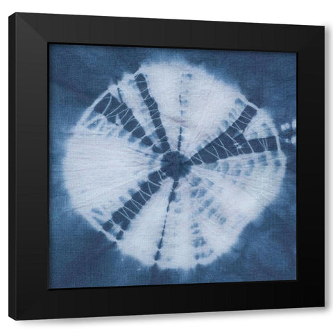 Indigo Sphere II Black Modern Wood Framed Art Print with Double Matting by Zarris, Chariklia