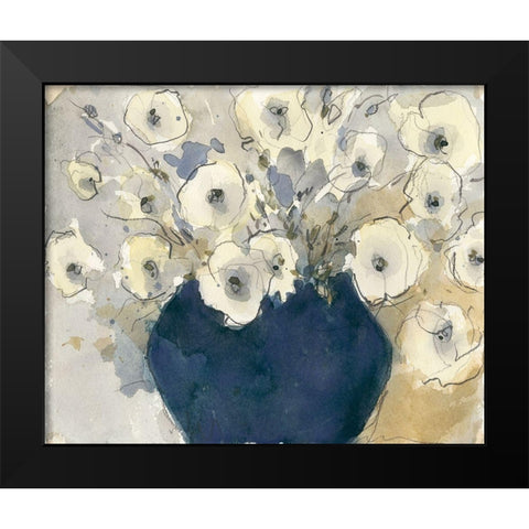 White Blossom Study II Black Modern Wood Framed Art Print by Dixon, Samuel