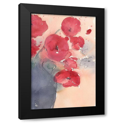 Pop of Red II Black Modern Wood Framed Art Print with Double Matting by Dixon, Samuel