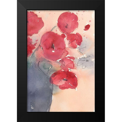 Pop of Red II Black Modern Wood Framed Art Print by Dixon, Samuel