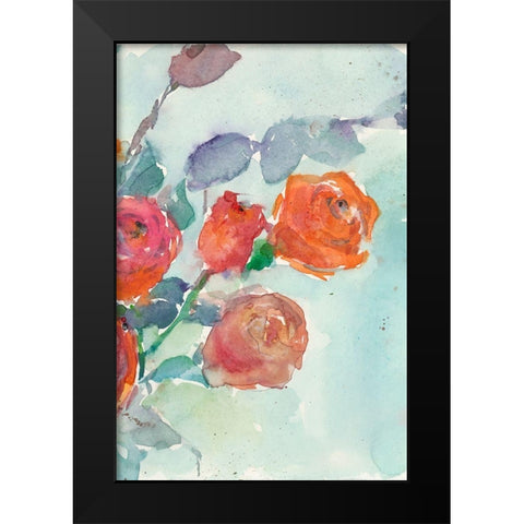Rose Appeal II Black Modern Wood Framed Art Print by Dixon, Samuel