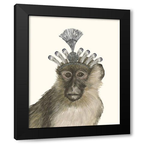 Majestic Monkey II Black Modern Wood Framed Art Print by Wang, Melissa