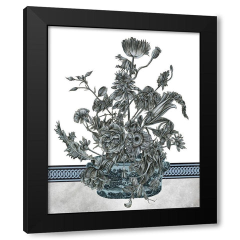 Bouquet in China I Black Modern Wood Framed Art Print with Double Matting by Wang, Melissa