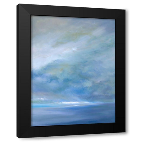 Heavenly Light Triptych III Black Modern Wood Framed Art Print with Double Matting by Finch, Sheila