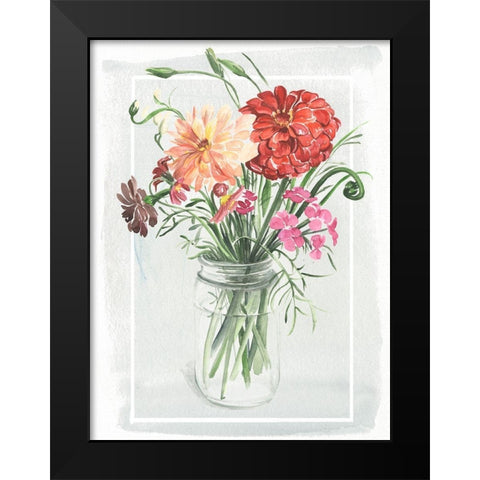 Summer Wildflowers II Black Modern Wood Framed Art Print by Parker, Jennifer Paxton