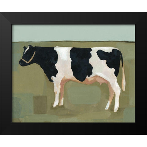 Bovine Portrait II Black Modern Wood Framed Art Print by Scarvey, Emma