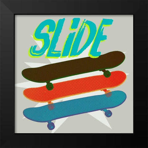 SK8R II Black Modern Wood Framed Art Print by Fagalde, Jarman
