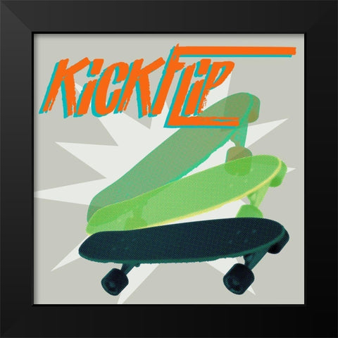 SK8R III Black Modern Wood Framed Art Print by Fagalde, Jarman