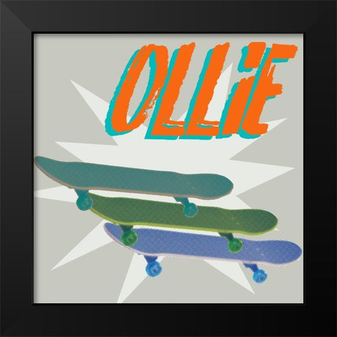 SK8R IV Black Modern Wood Framed Art Print by Fagalde, Jarman