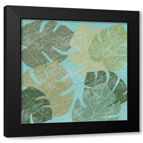 Faded Tropical Leaves II Black Modern Wood Framed Art Print with Double Matting by Reynolds, Jade