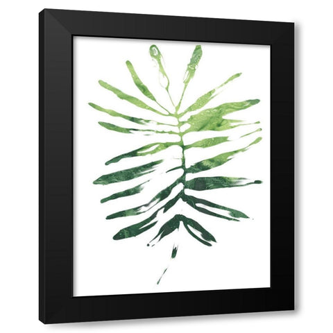 Emerald Tropics I Black Modern Wood Framed Art Print with Double Matting by Vess, June Erica
