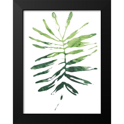 Emerald Tropics I Black Modern Wood Framed Art Print by Vess, June Erica