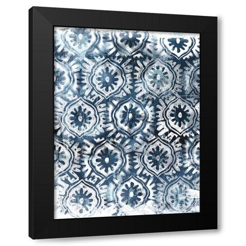 Indigo Extraction I Black Modern Wood Framed Art Print by Vess, June Erica