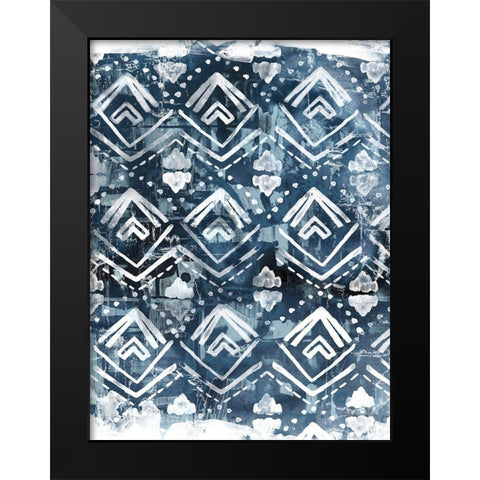 Indigo Extraction II Black Modern Wood Framed Art Print by Vess, June Erica