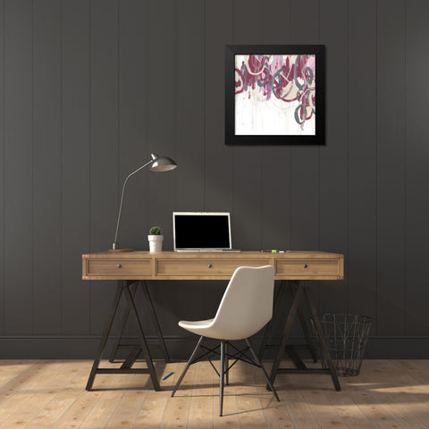 Chrystalline Structure II Black Modern Wood Framed Art Print by Vess, June Erica