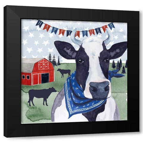 American Herd  II Black Modern Wood Framed Art Print with Double Matting by Popp, Grace
