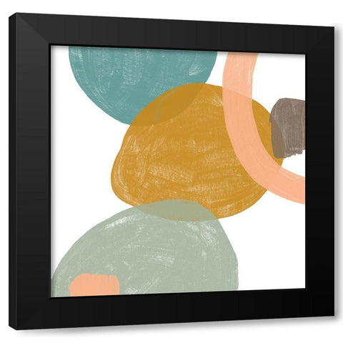 Platelet I Black Modern Wood Framed Art Print by Vess, June Erica