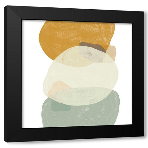Platelet III Black Modern Wood Framed Art Print by Vess, June Erica