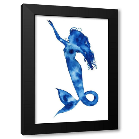 Blue Sirena I Black Modern Wood Framed Art Print with Double Matting by Popp, Grace