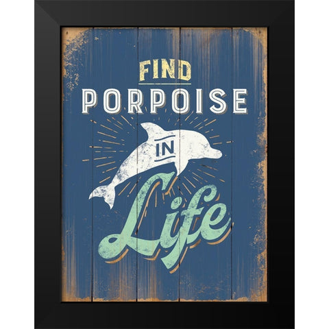 Punny Coastal I Black Modern Wood Framed Art Print by Brando, J.J.