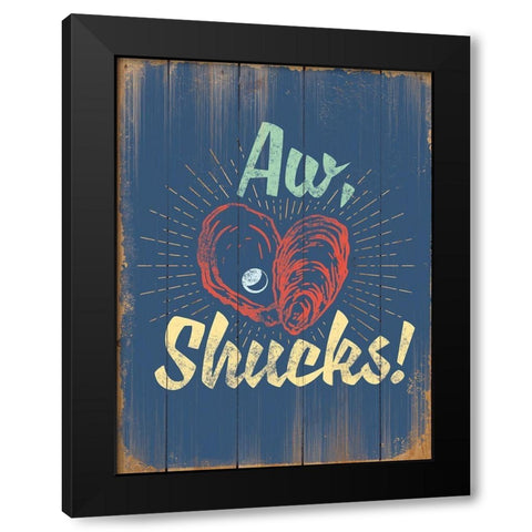 Punny Coastal II Black Modern Wood Framed Art Print with Double Matting by Brando, J.J.