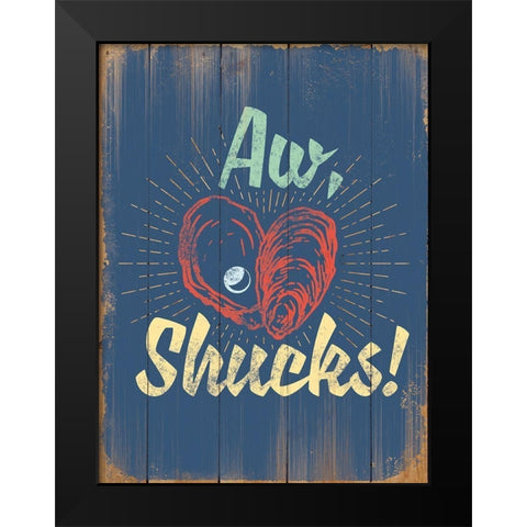 Punny Coastal II Black Modern Wood Framed Art Print by Brando, J.J.