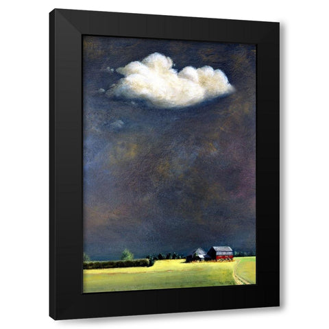 Four Corners Black Modern Wood Framed Art Print with Double Matting by Romm, Steven