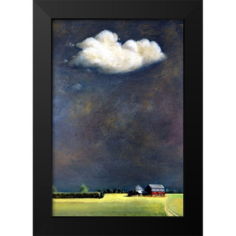 Four Corners Black Modern Wood Framed Art Print by Romm, Steven