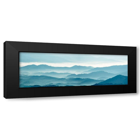 Misty Mountains X Black Modern Wood Framed Art Print by McLoughlin, James