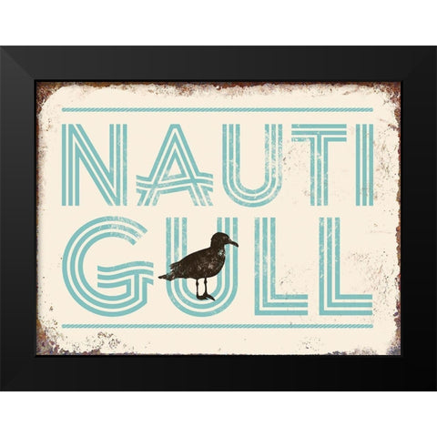 Punny Nautical VI Black Modern Wood Framed Art Print by Brando, J.J.